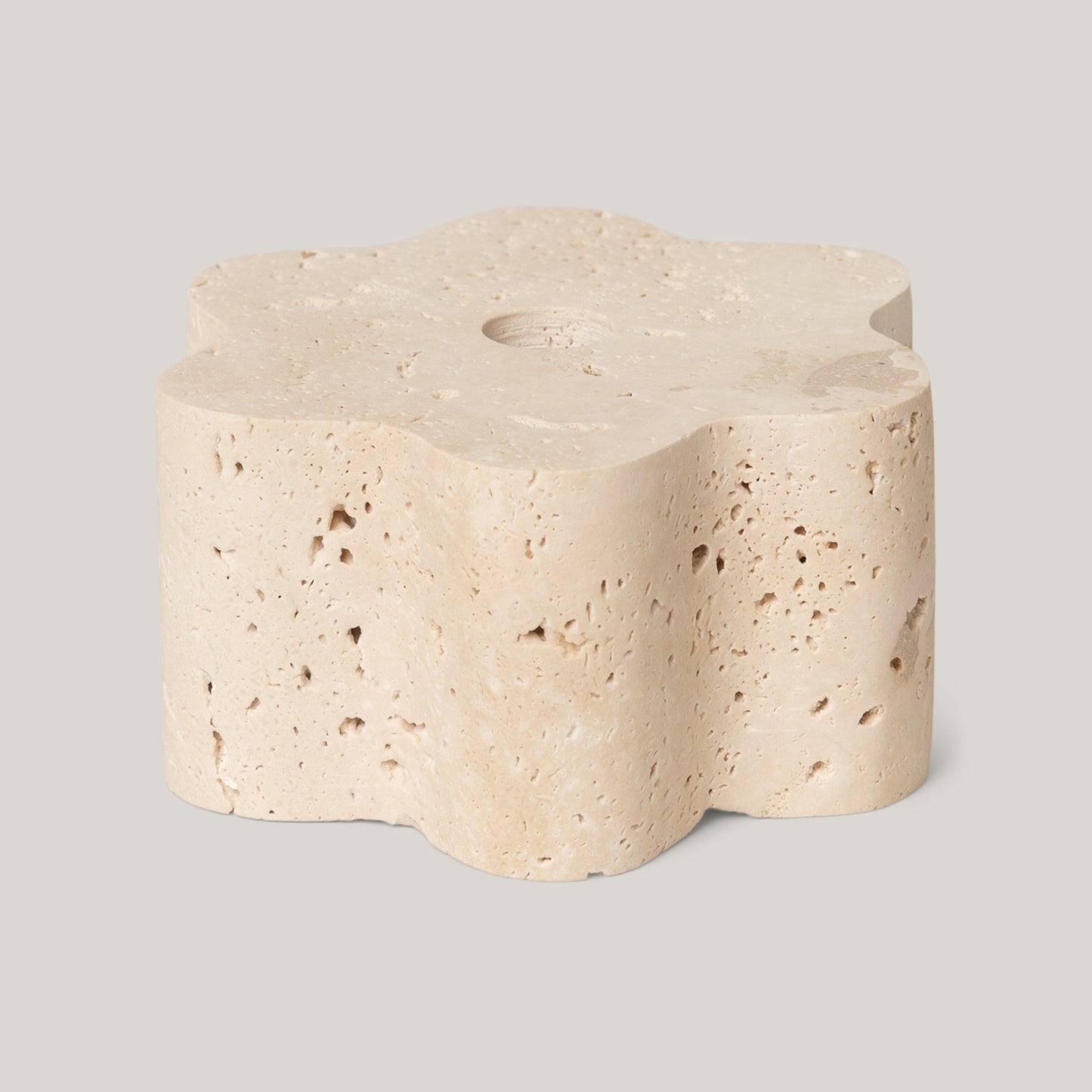 Anja Candle Holder Travertine
