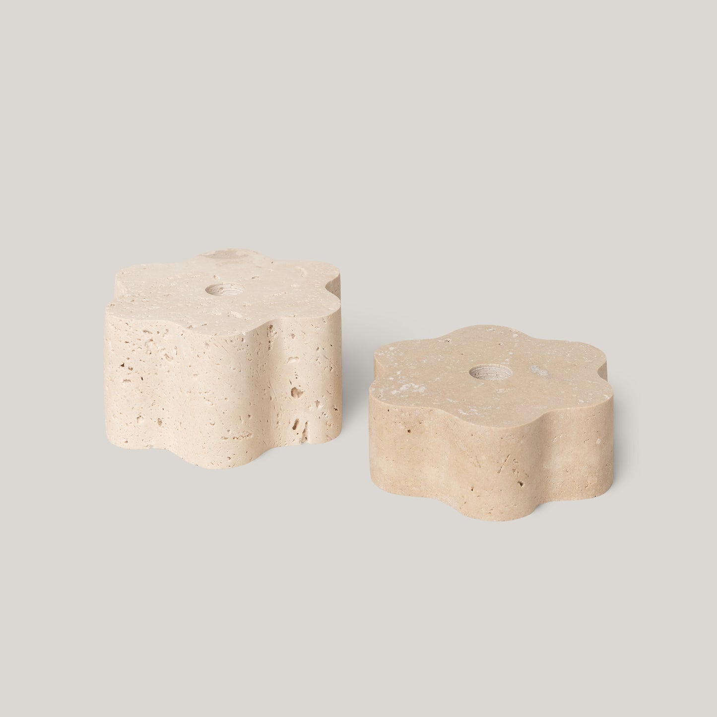 travertine candle holder