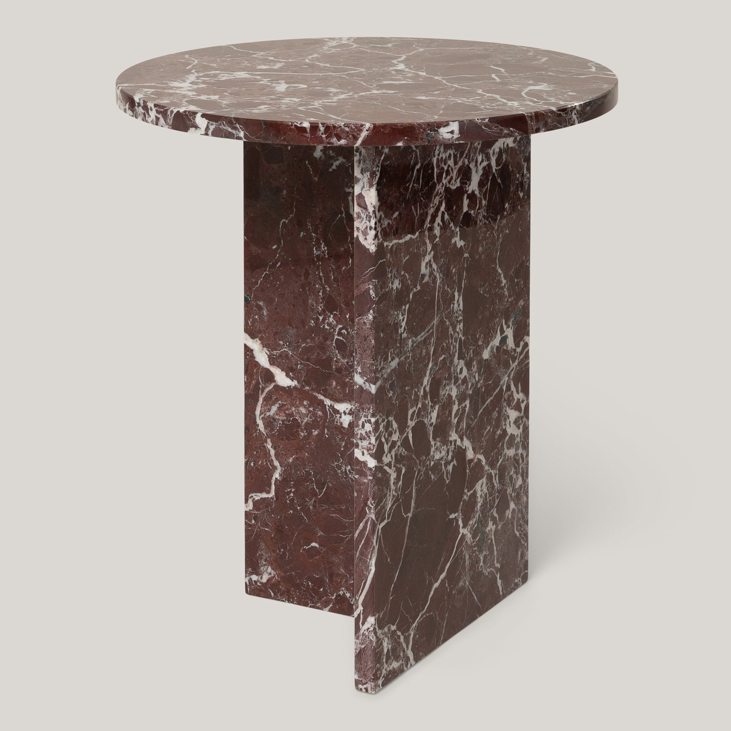 Ahil Side Table Burgundy