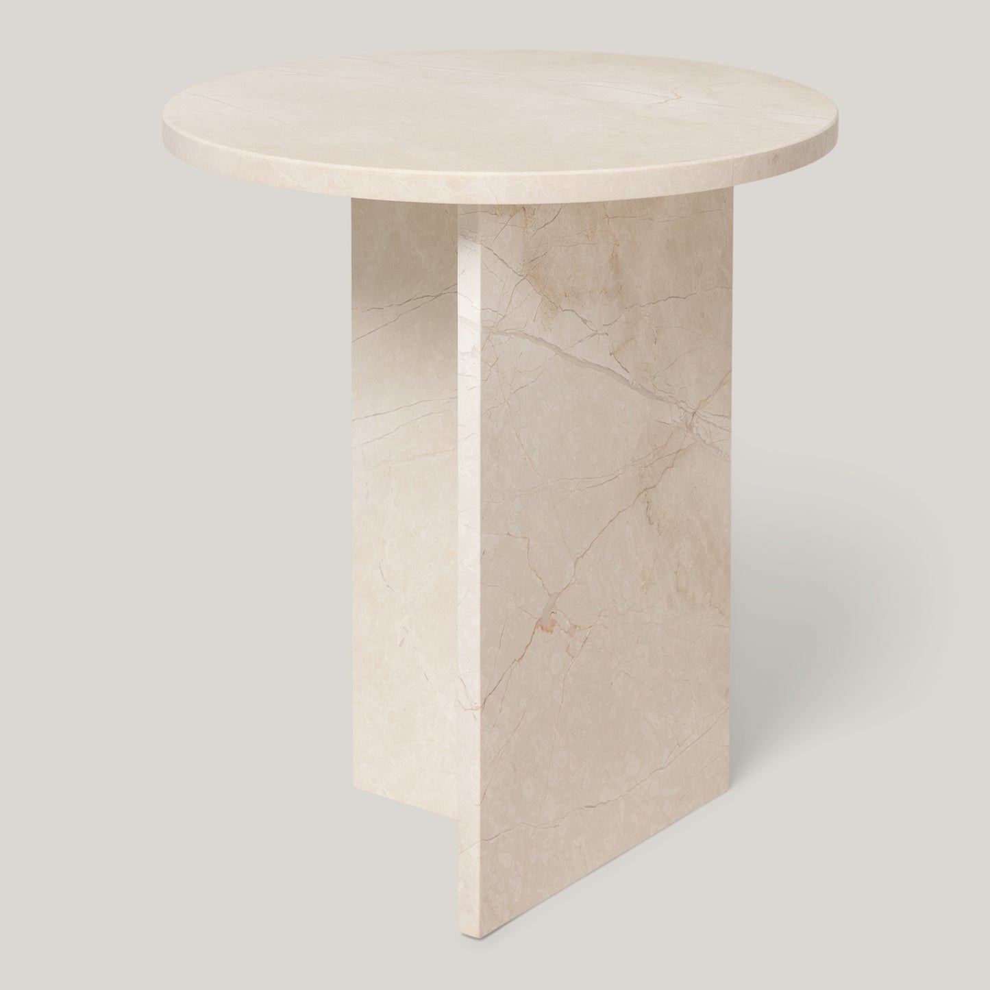 Ahil Side Table Beige Marble