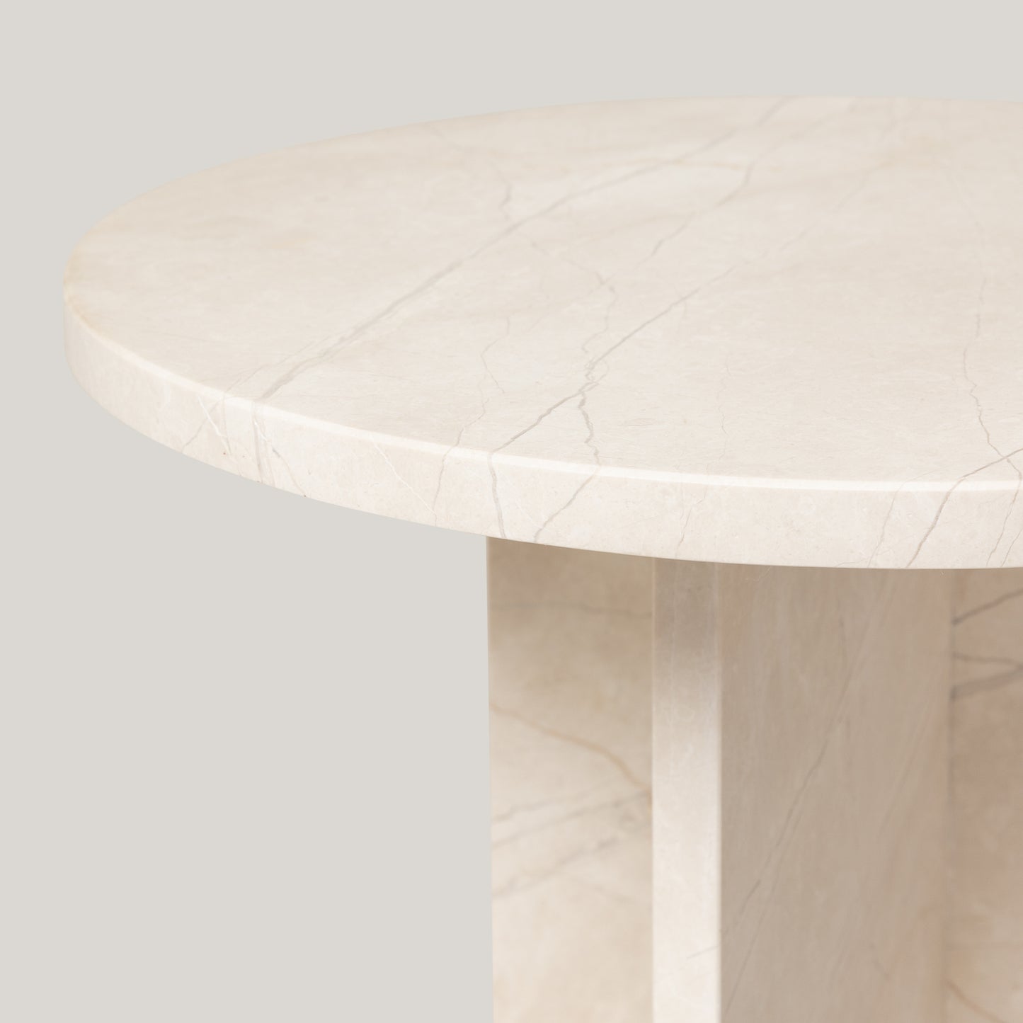 Ahil Side Table Beige Marble