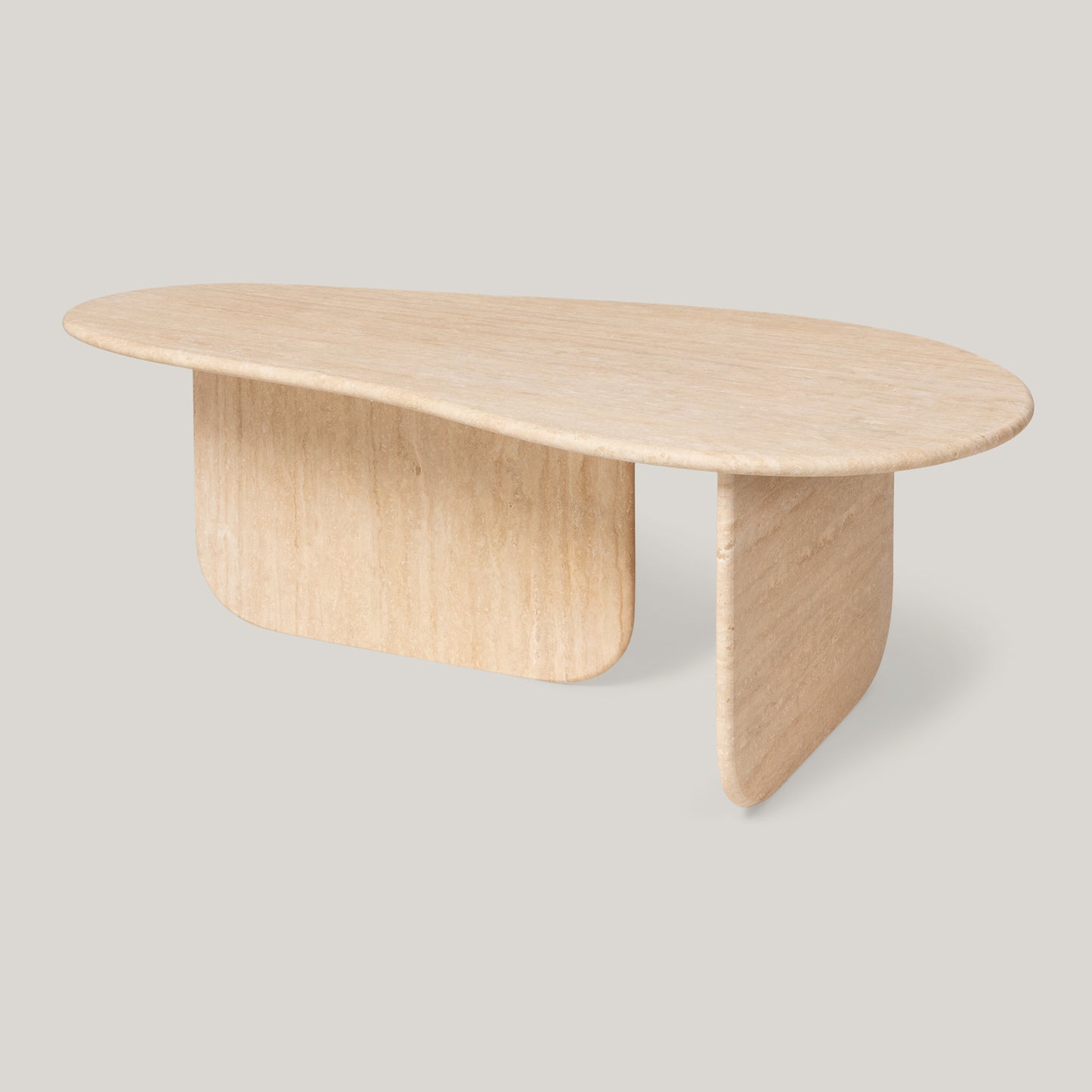 Zaha Beige Travertine Coffee Table