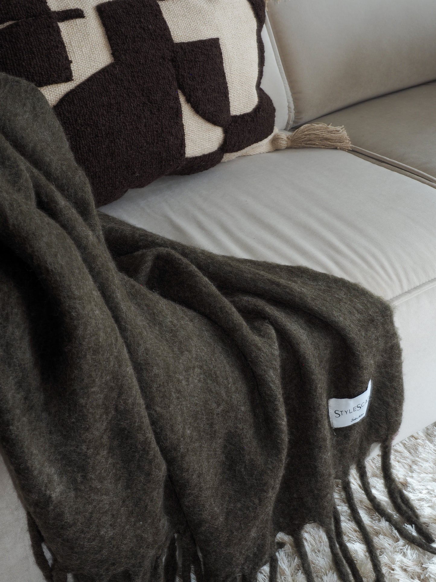 Amelia Brown Blanket - 100% Wool