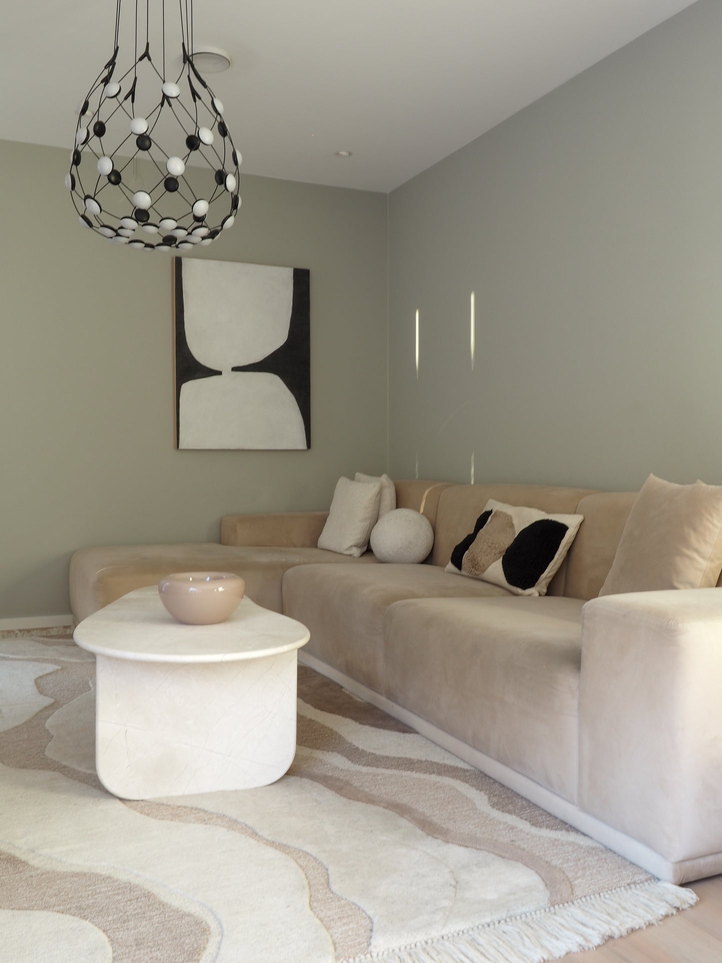 Zaha Coffee Table Beige Marble