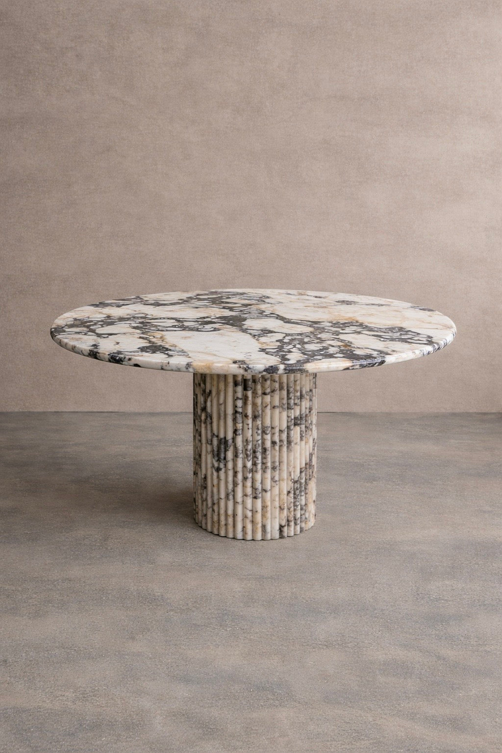 Samara Round Dining Table - Calacatta Viola Marble