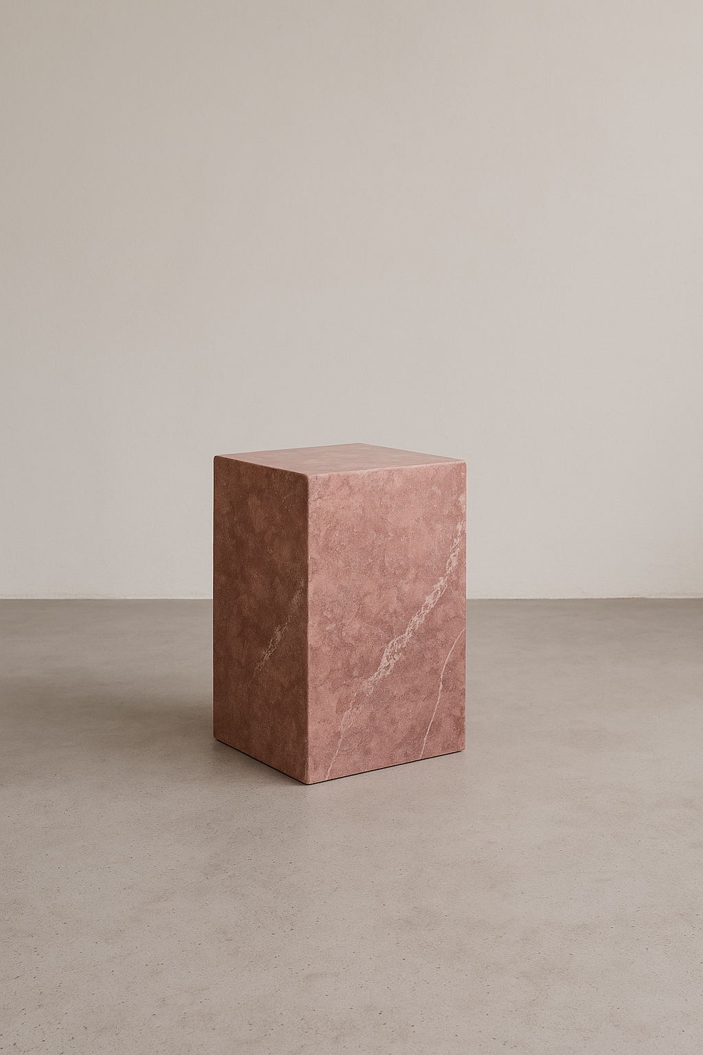 Jamila Side Table - Red Travertine