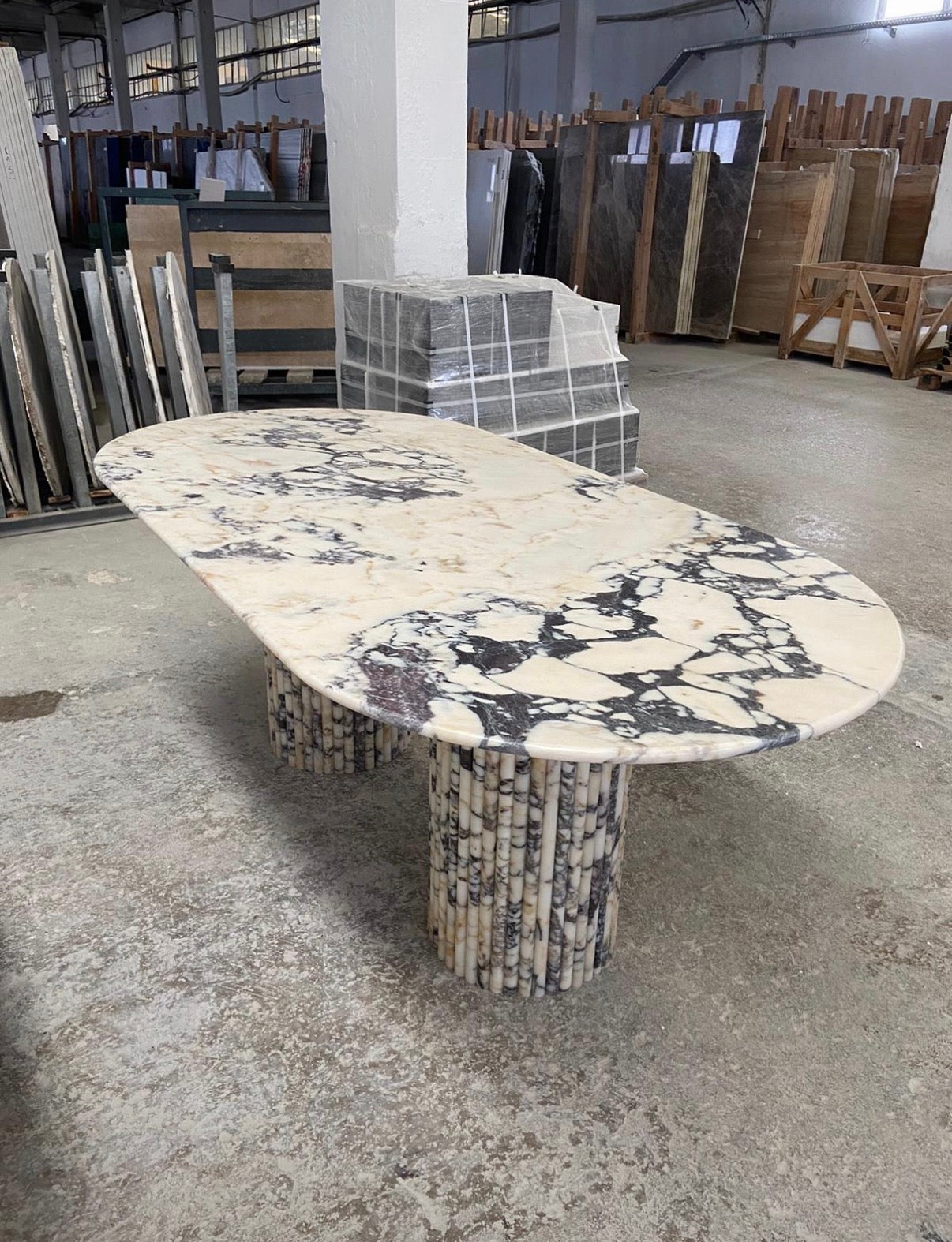 Samara Dining Table - Calacatta Viola Marble