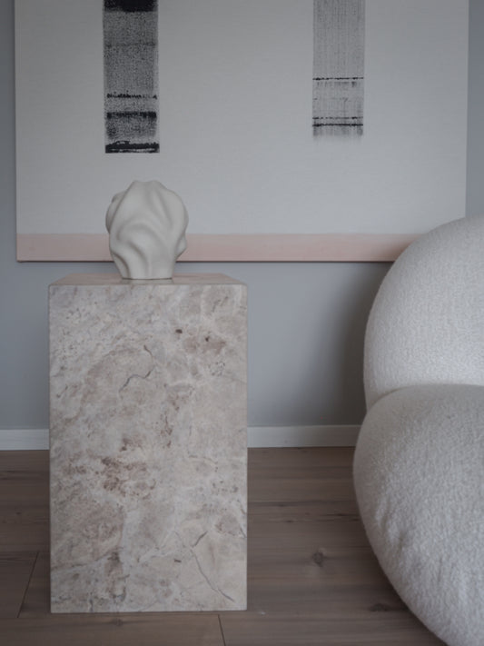 Eira Side Table - Royal Blend Silver Travertine