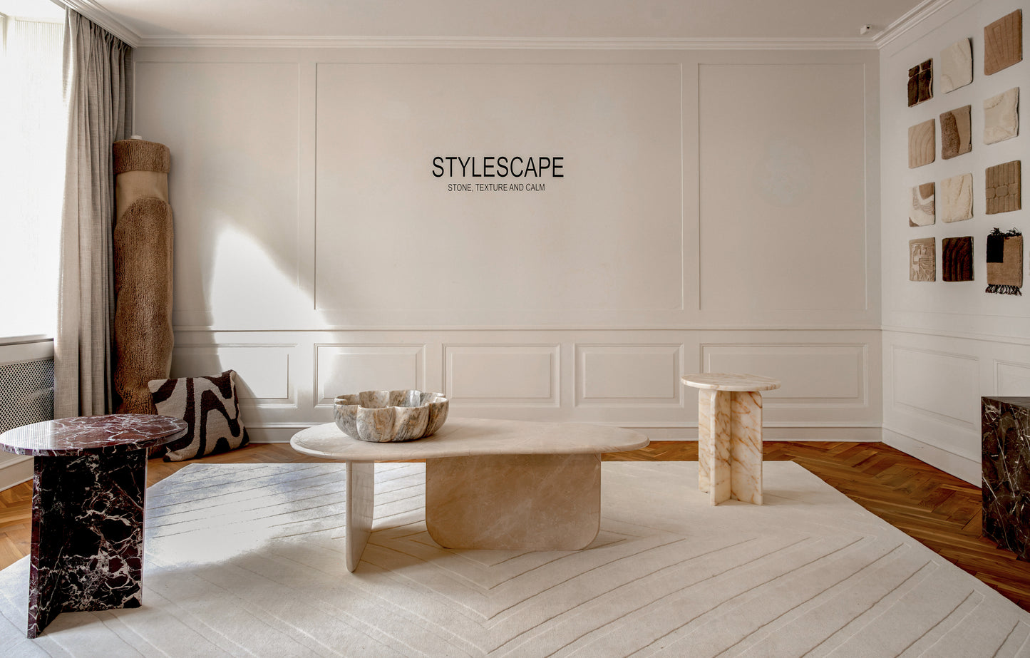 Zaha Coffee Table Beige Marble
