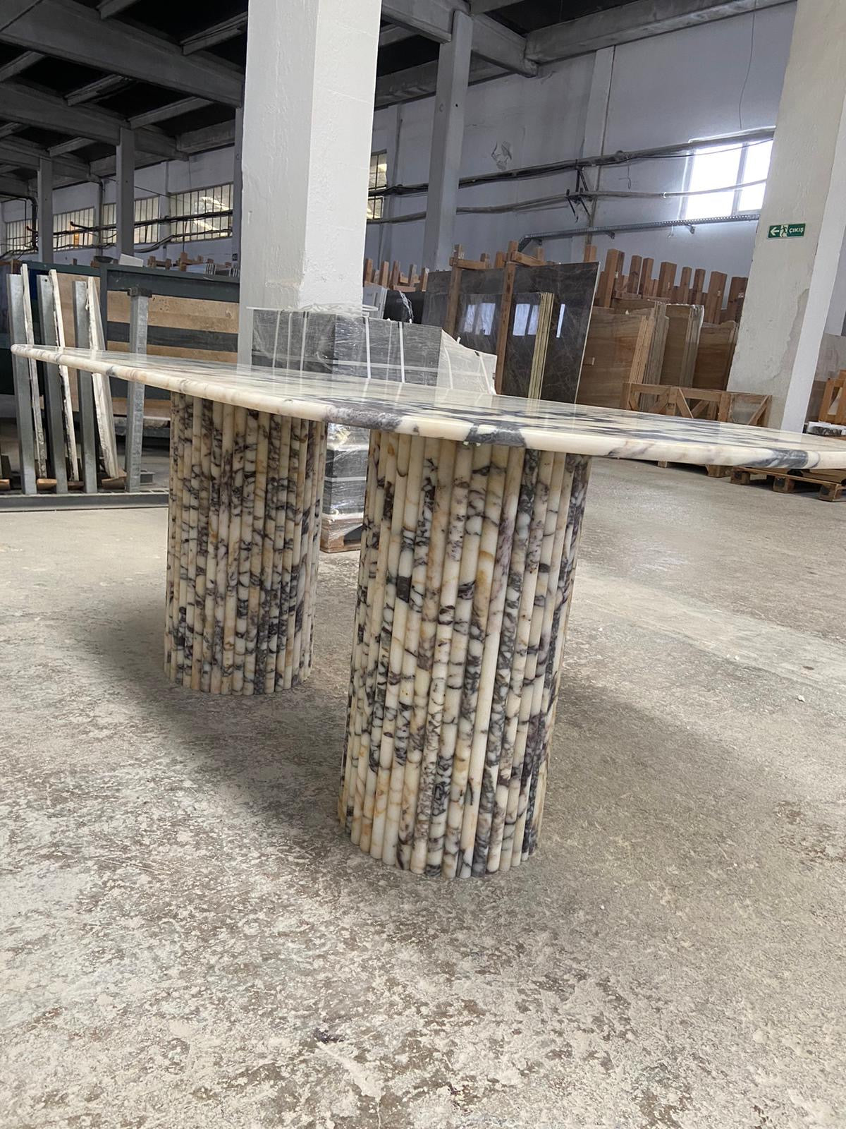 Samara Dining Table - Calacatta Viola Marble