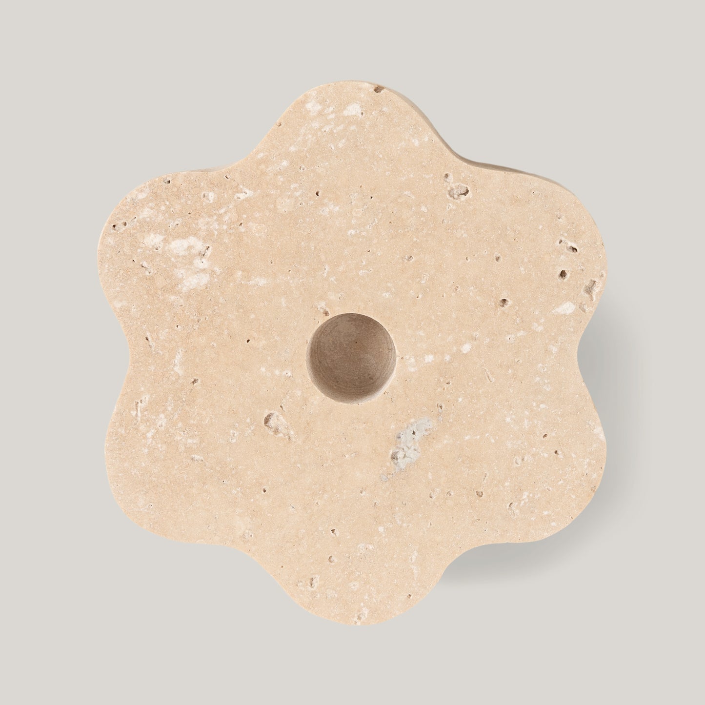 Anja Travertine Candle Holder