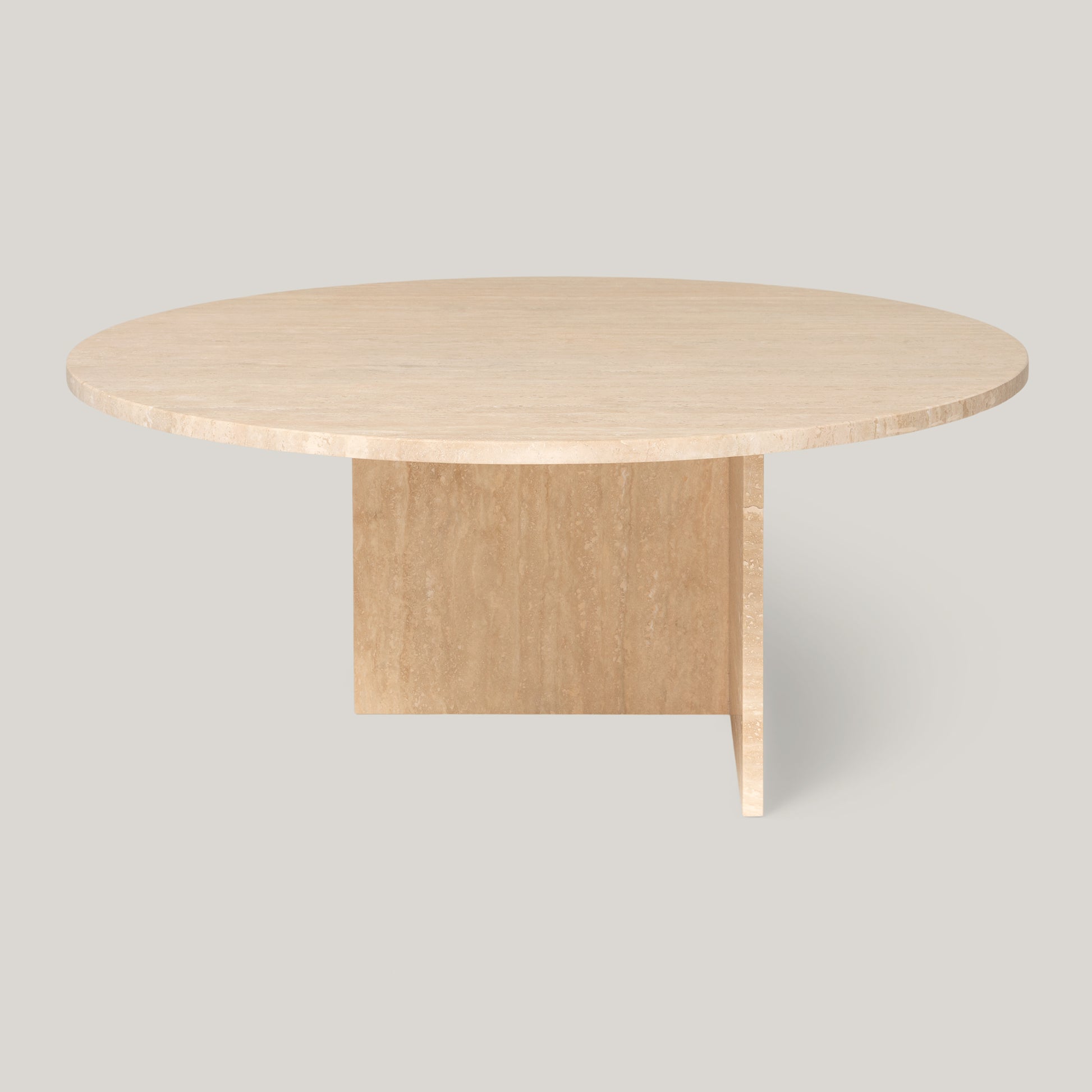 Ahil Round Travertine Coffee Table