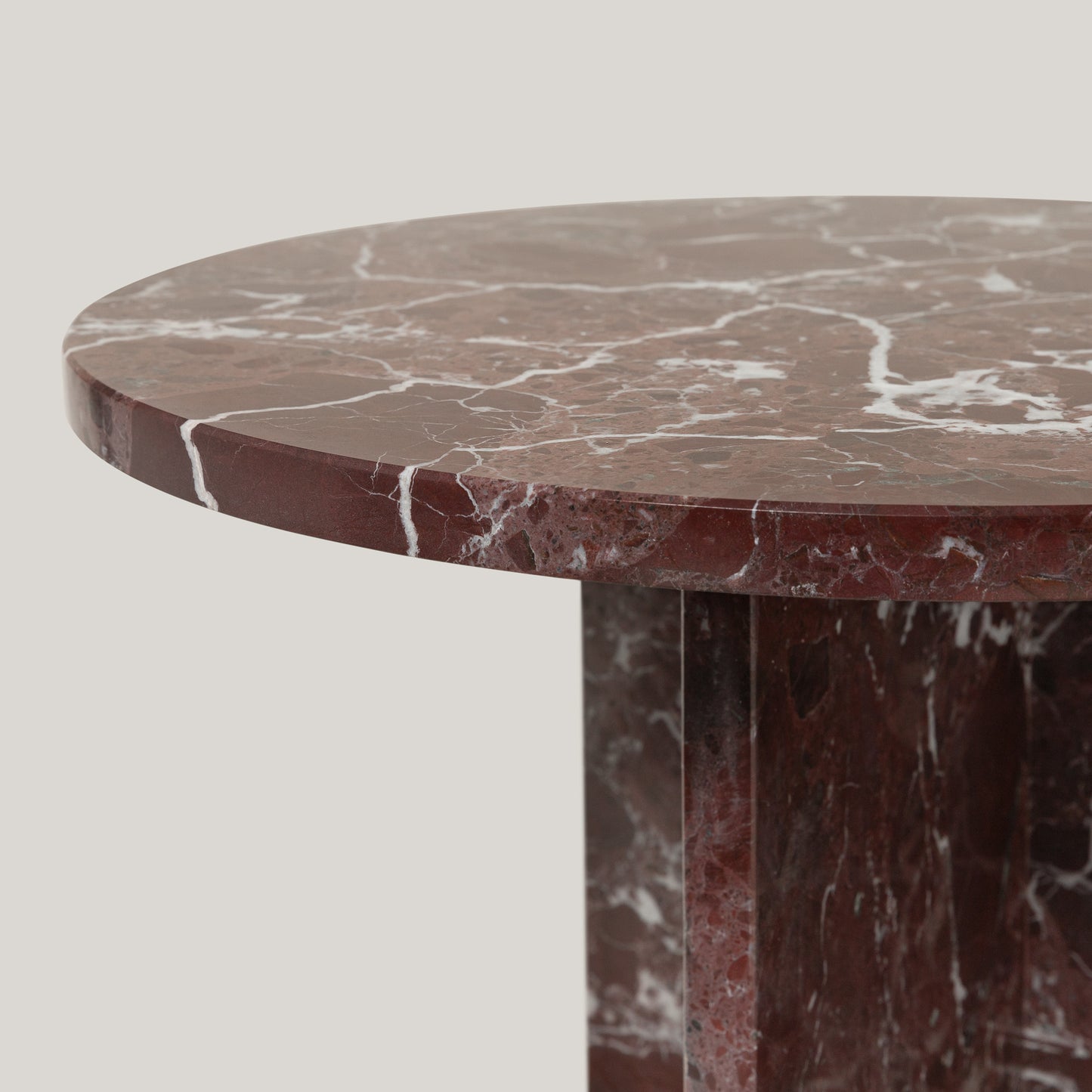 Ahil Side Table Rosso Levanto Burgundy