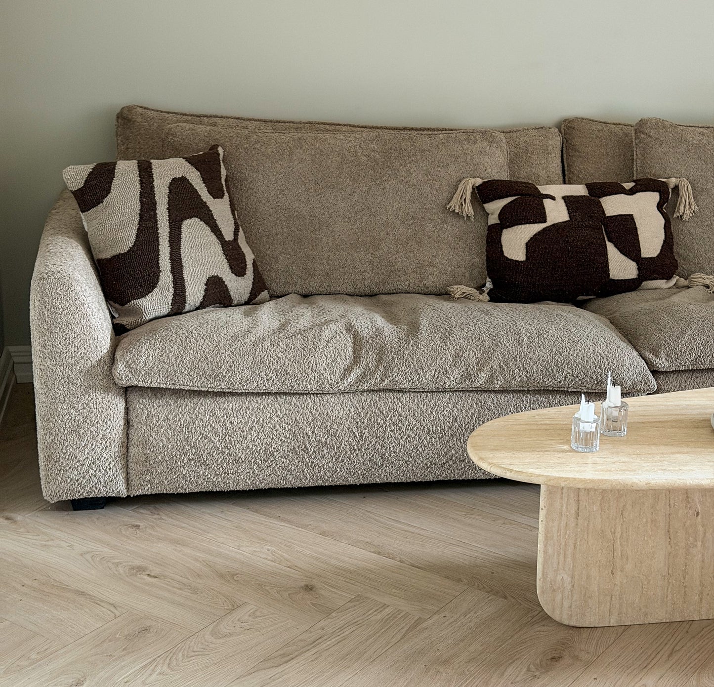 Zaha Coffee Table Beige Travertine