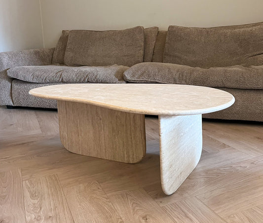 Zaha Coffee Table Beige Travertine