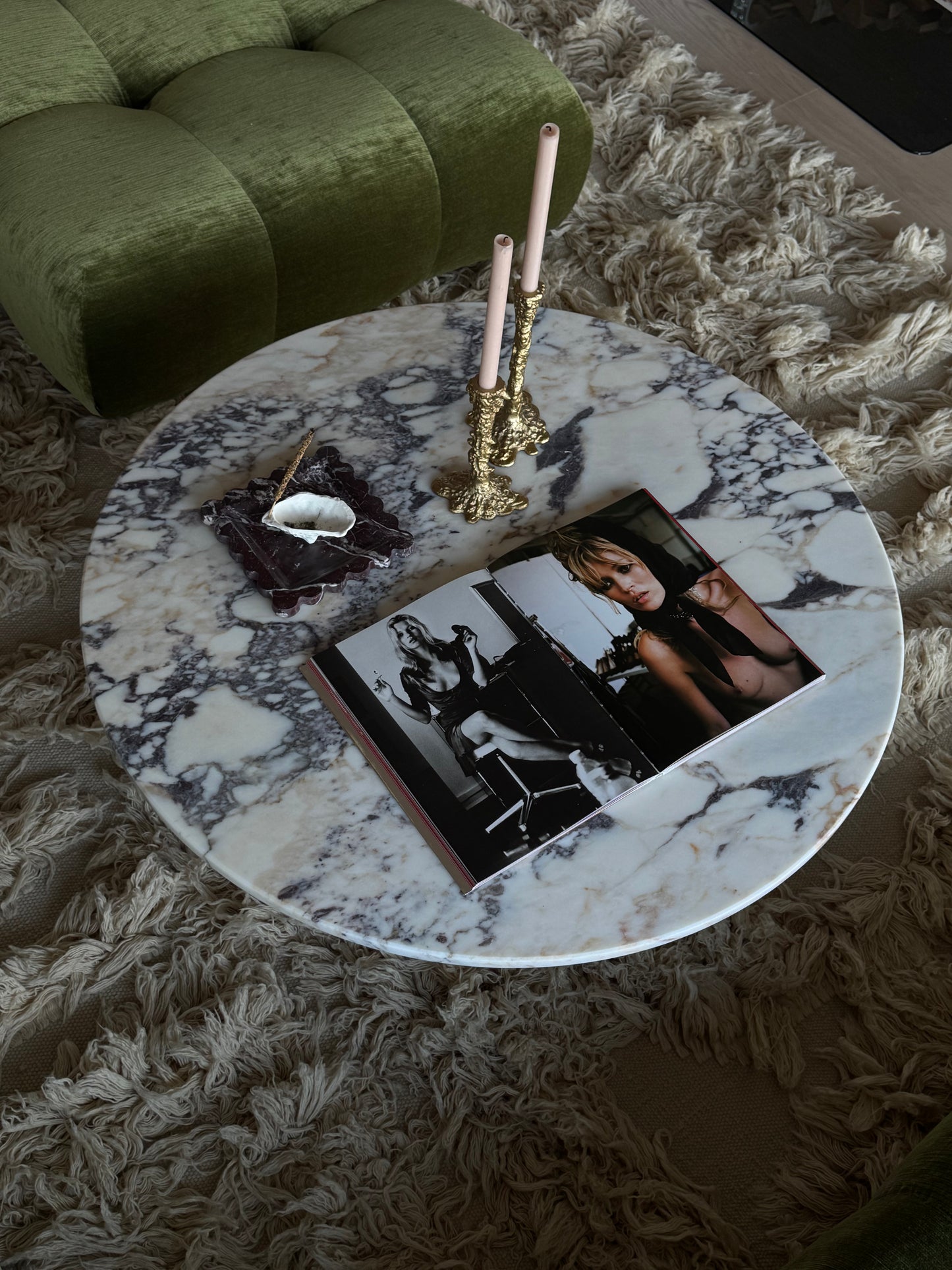 Ahil Coffee Table - Calacatta Viola Marble