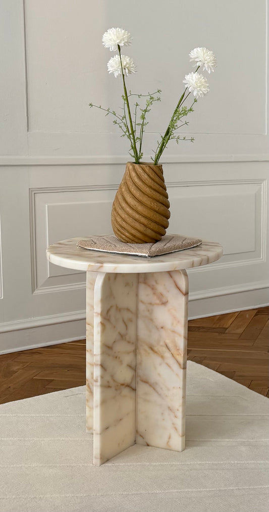 Elara Side Table - Calacatta Gold Marble
