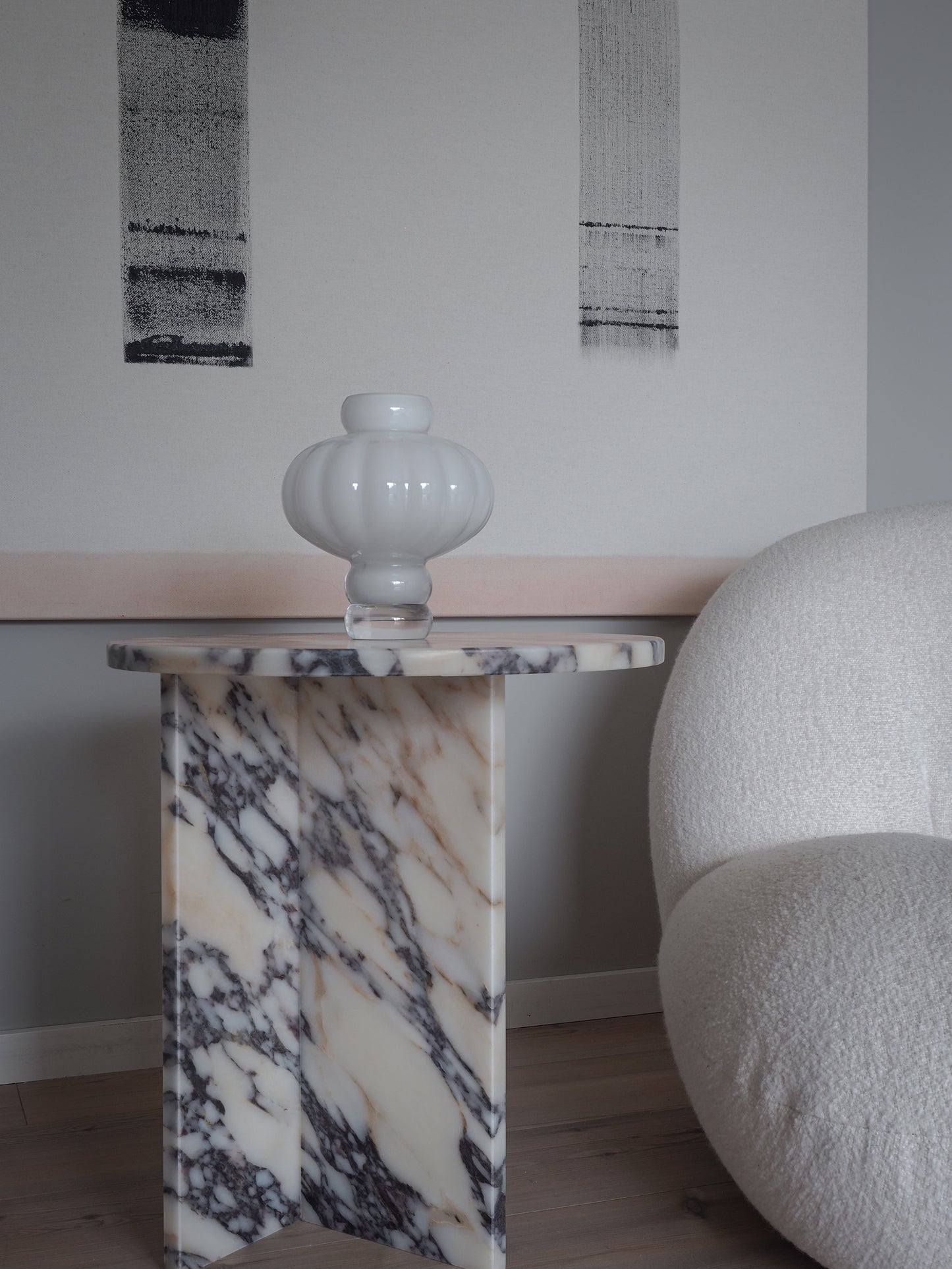Ahil Side Table - Calacatta Viola Marble