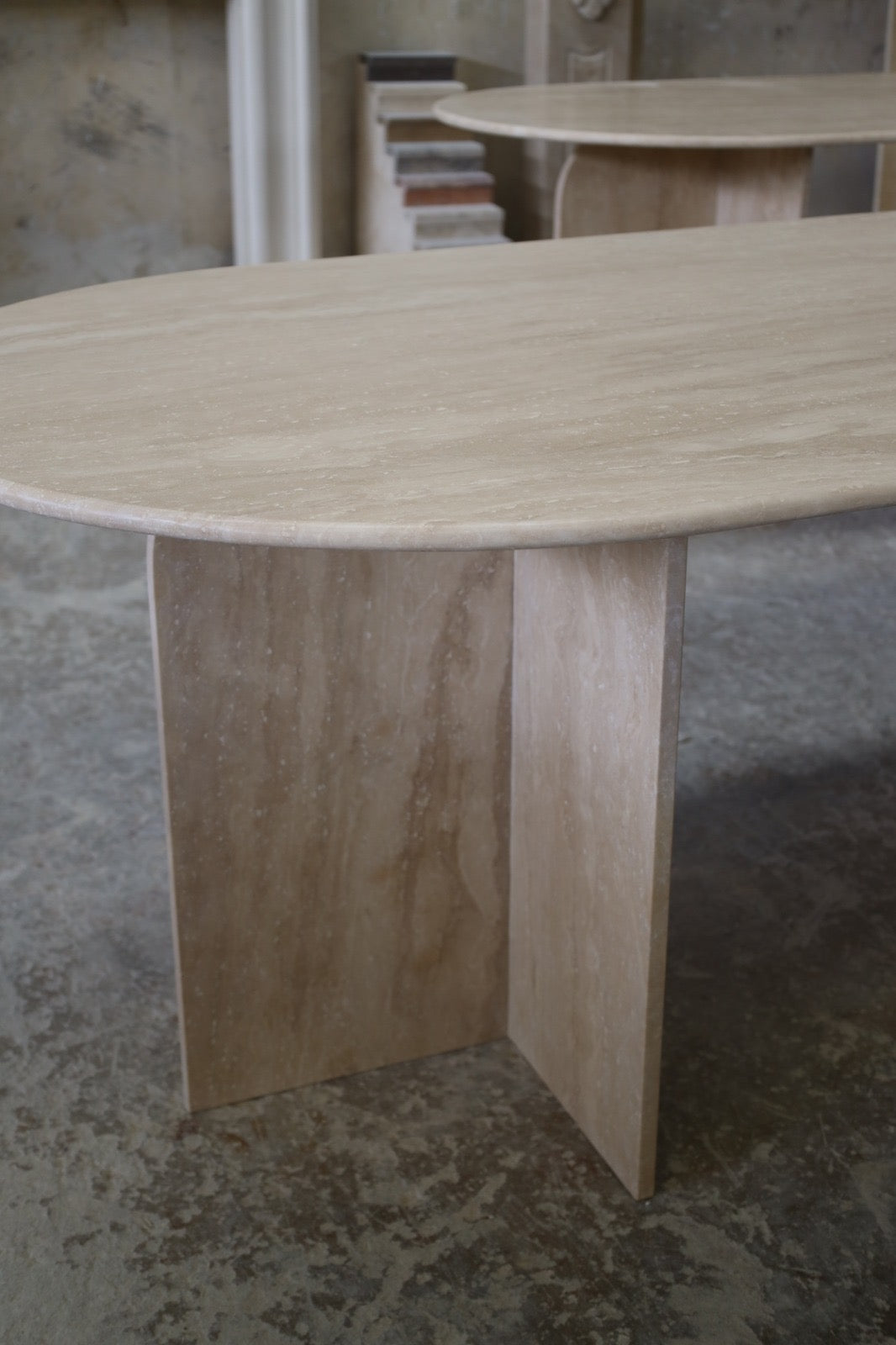 Zyra Spisebord - Beige Travertin