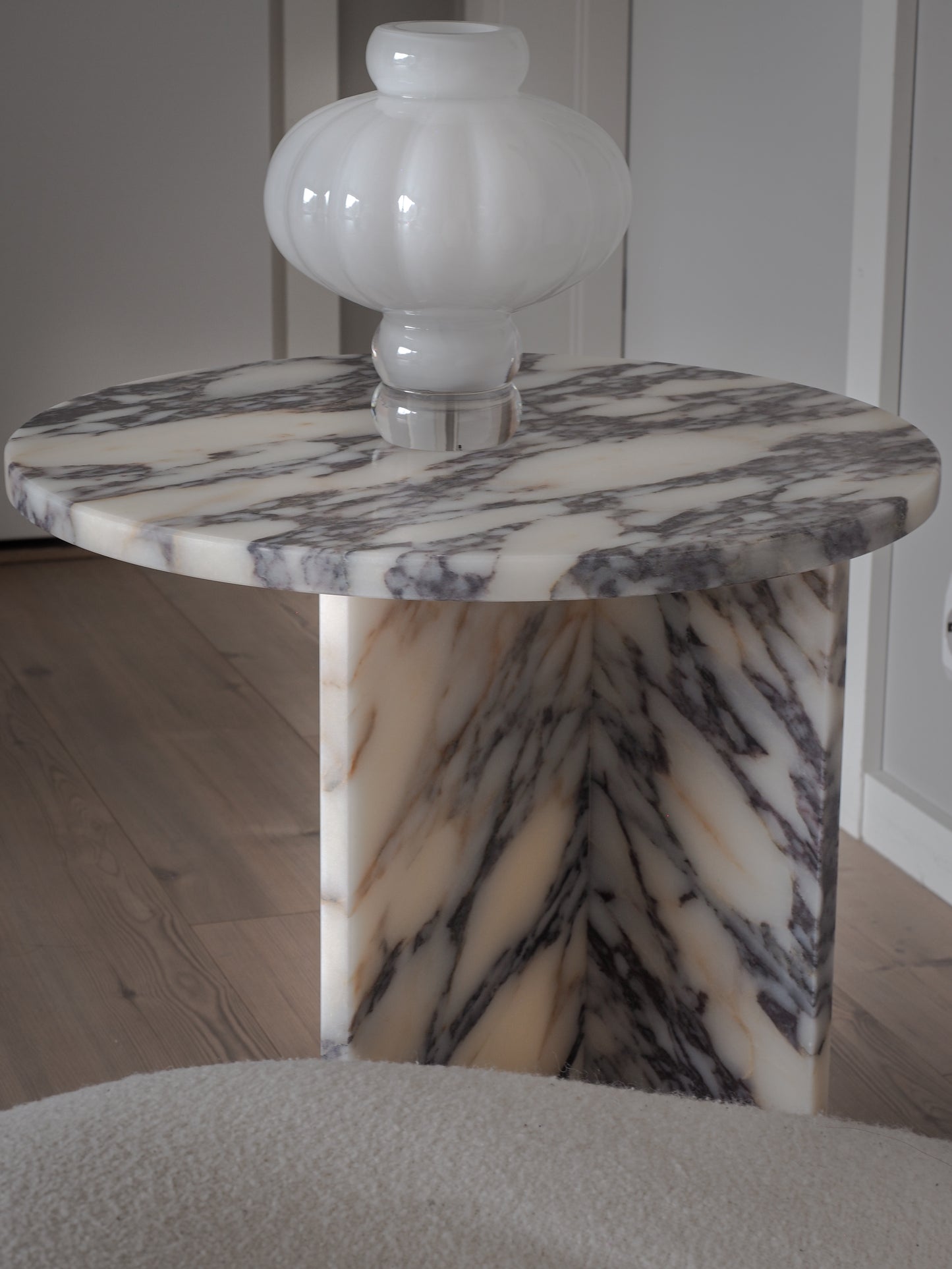 Ahil Side Table - Calacatta Viola Marble