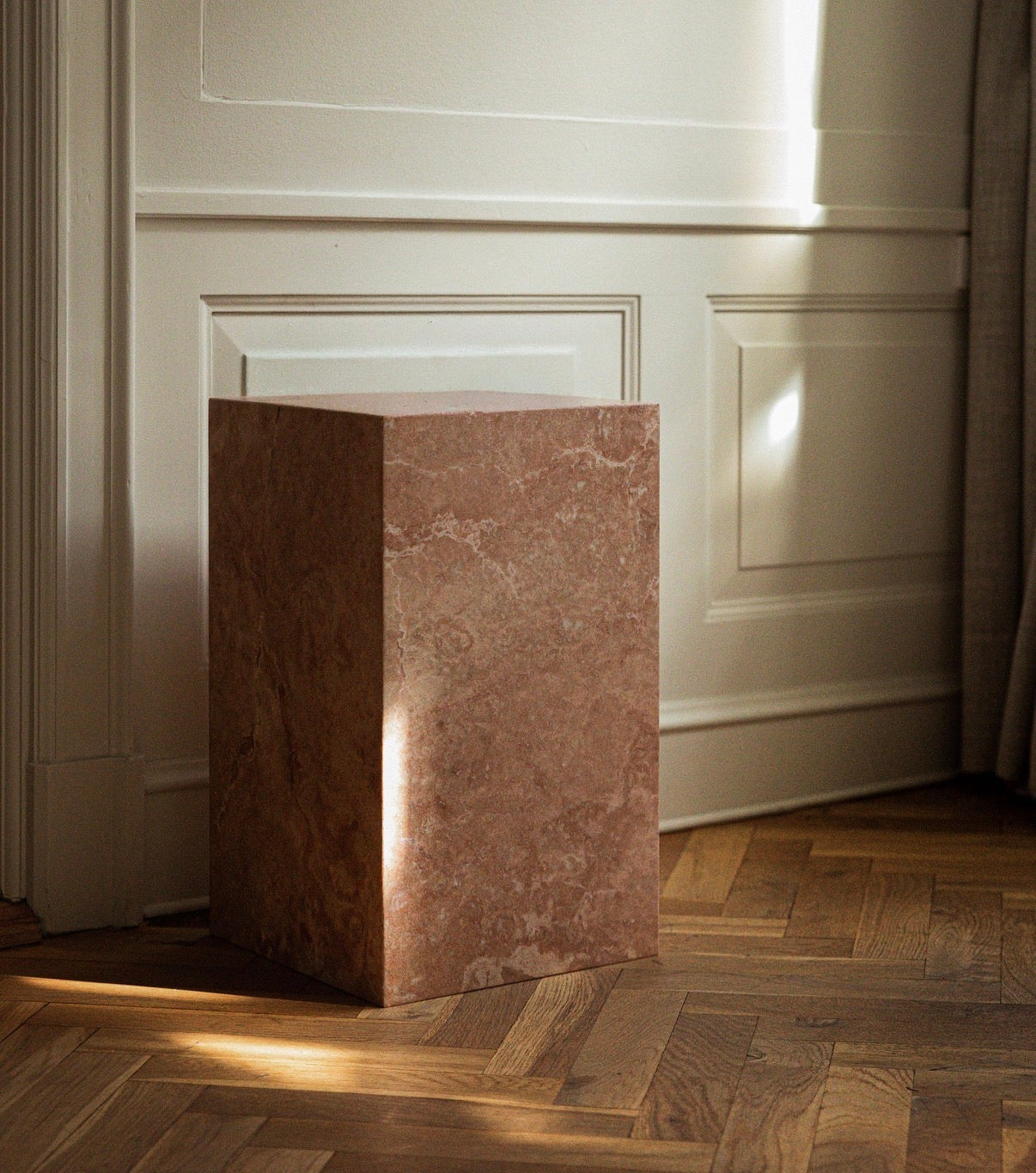 Jamila Side Table - Red Travertine