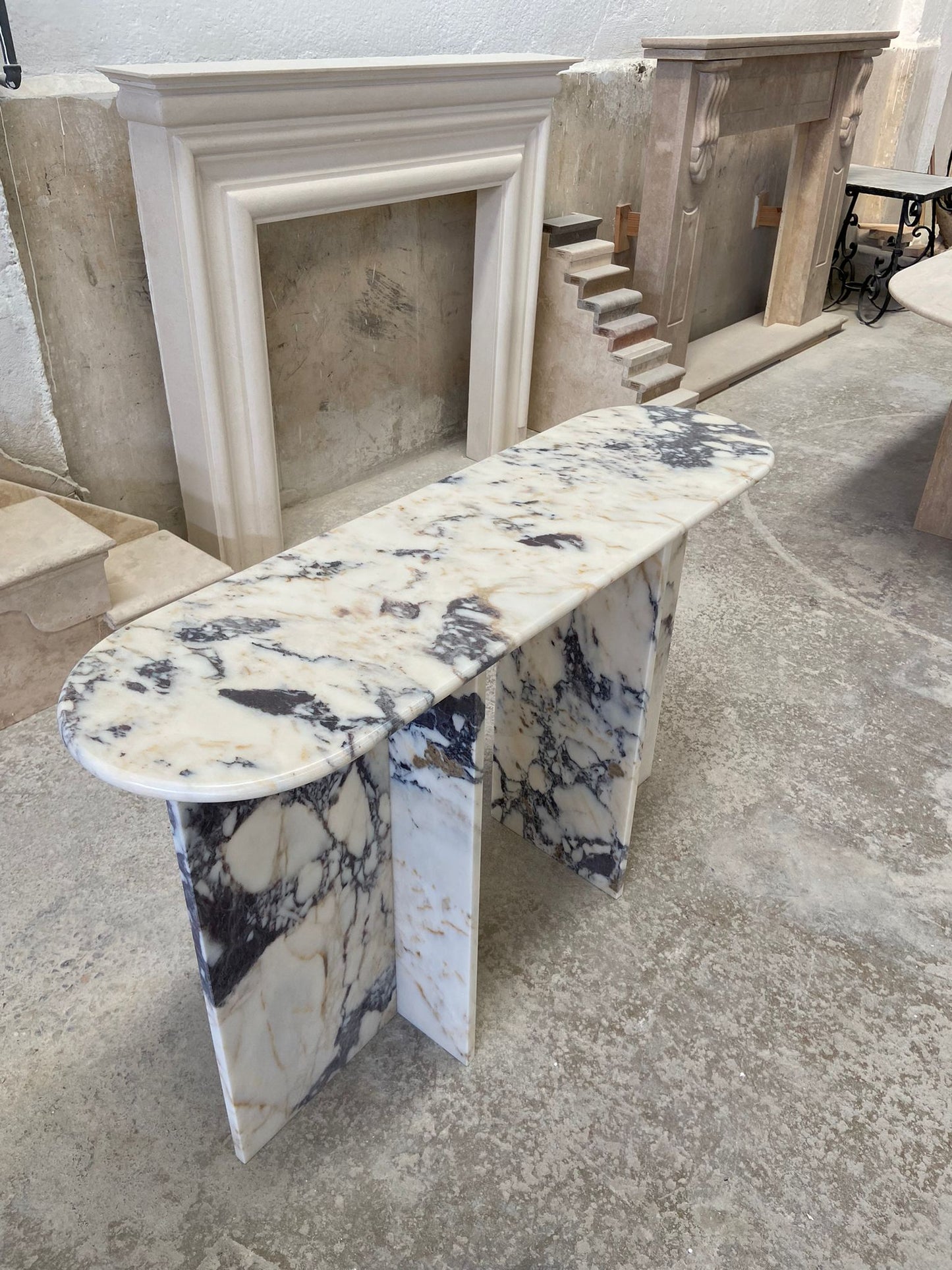 Ahil konsollbord Calacatta Viola marmor