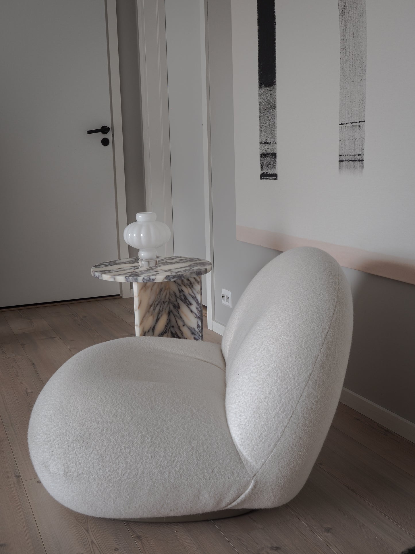 Ahil Side Table - Calacatta Viola Marble