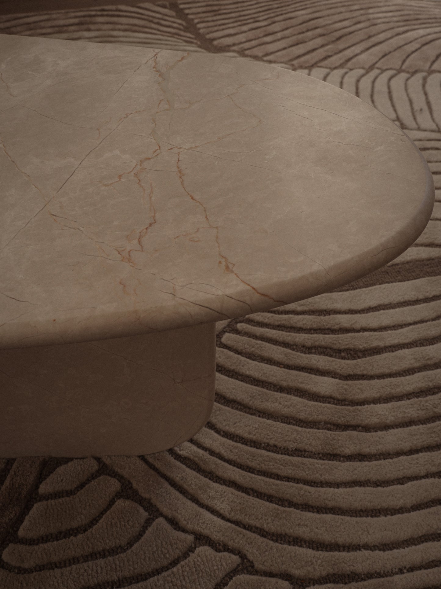 Zaha Coffee Table Beige Marble