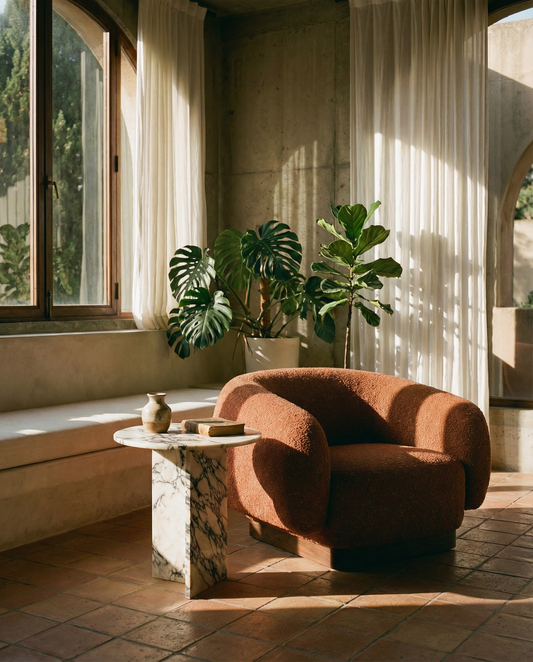 Ahil Side Table - Calacatta Viola Marble