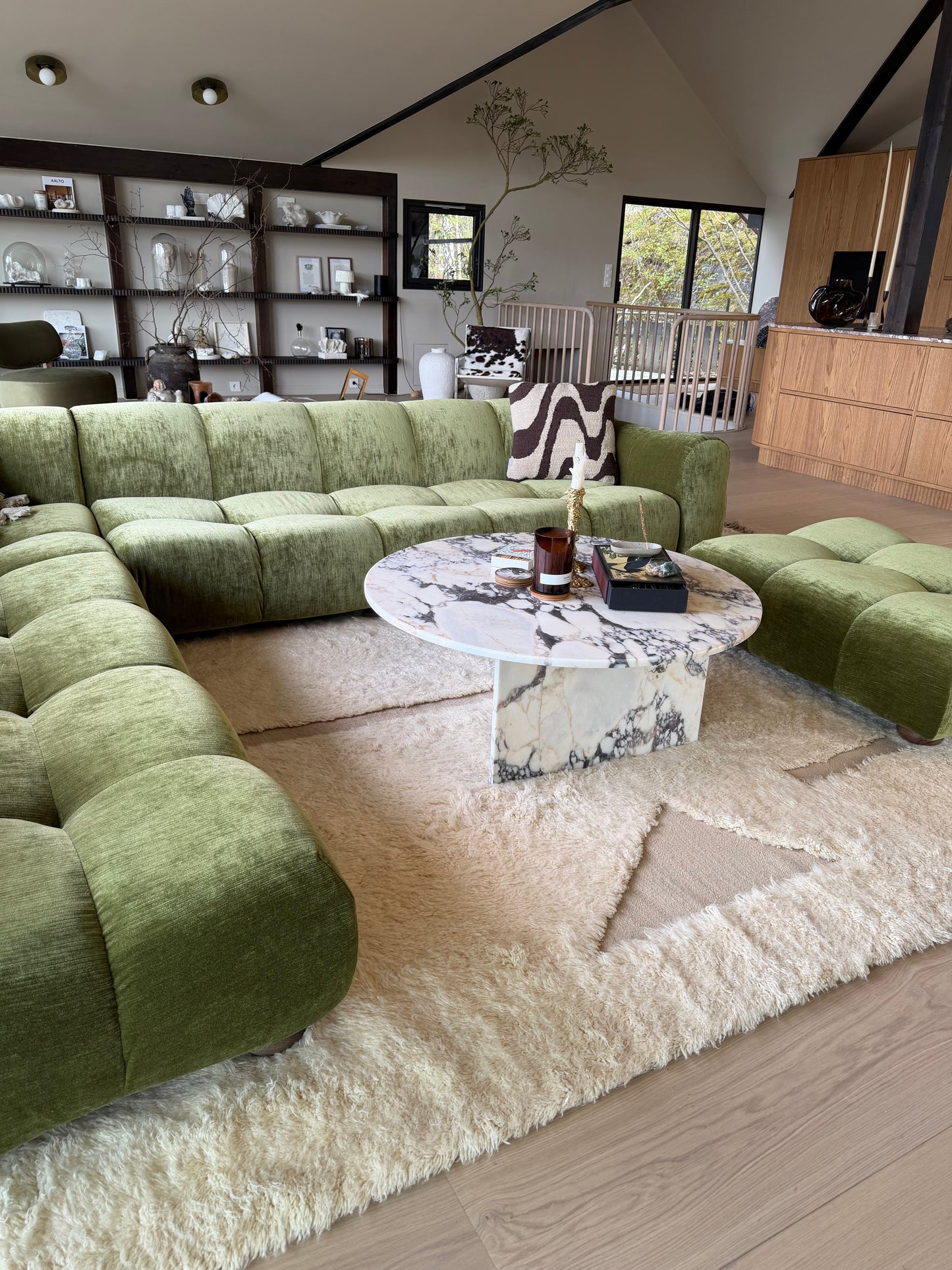 Ahil Coffee Table - Calacatta Viola Marble