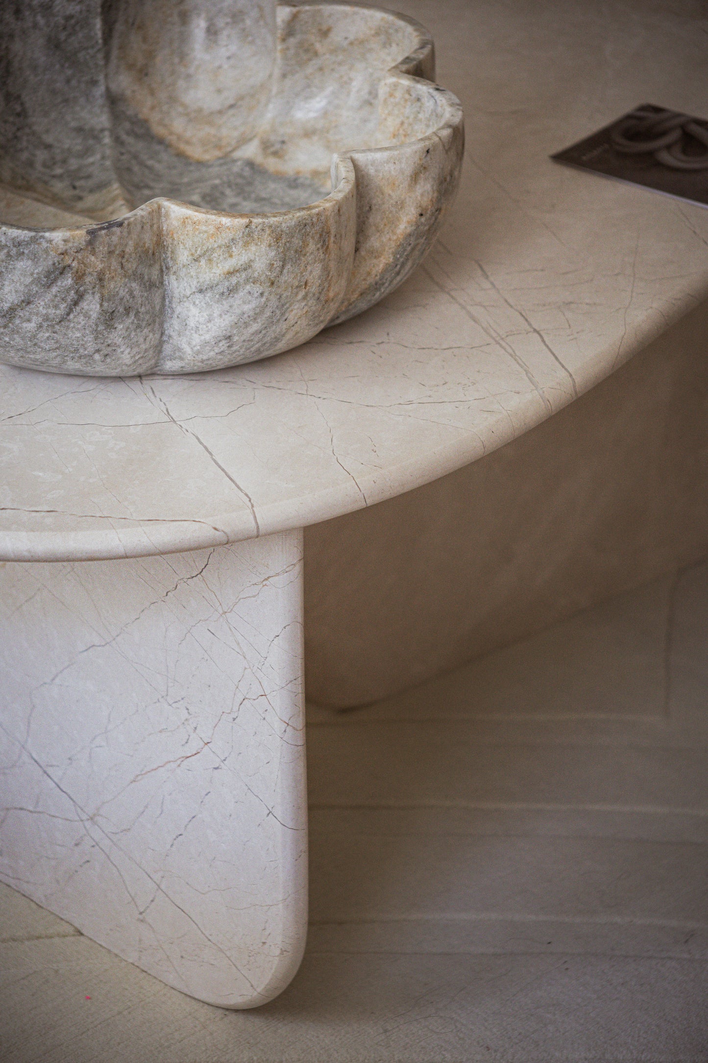 Zaha Coffee Table Beige Marble