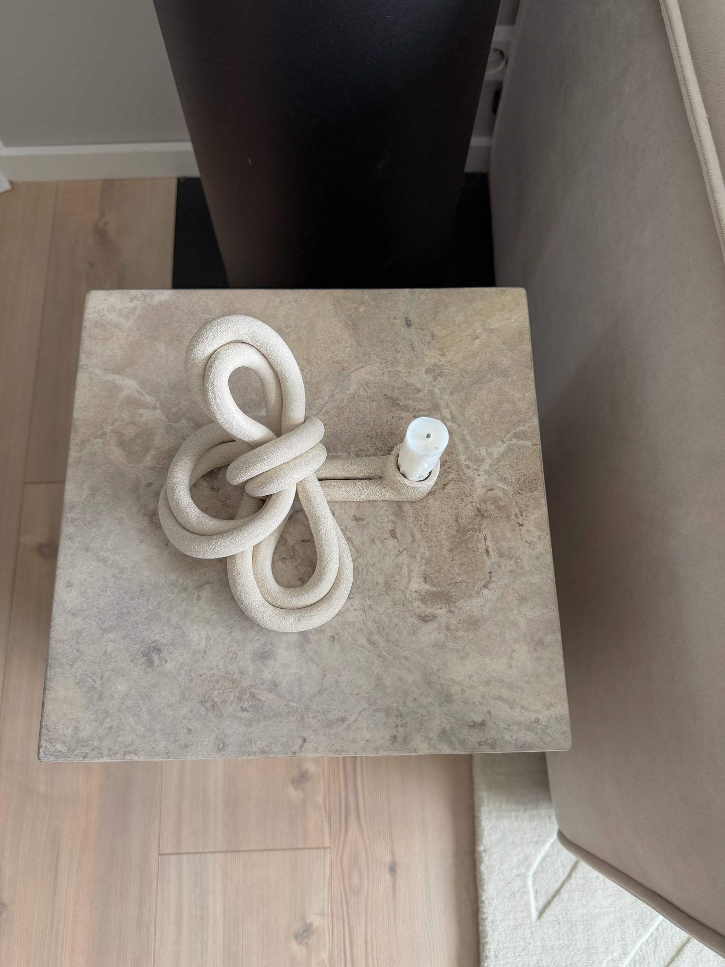 Eira Side Table - Royal Blend Silver Travertine