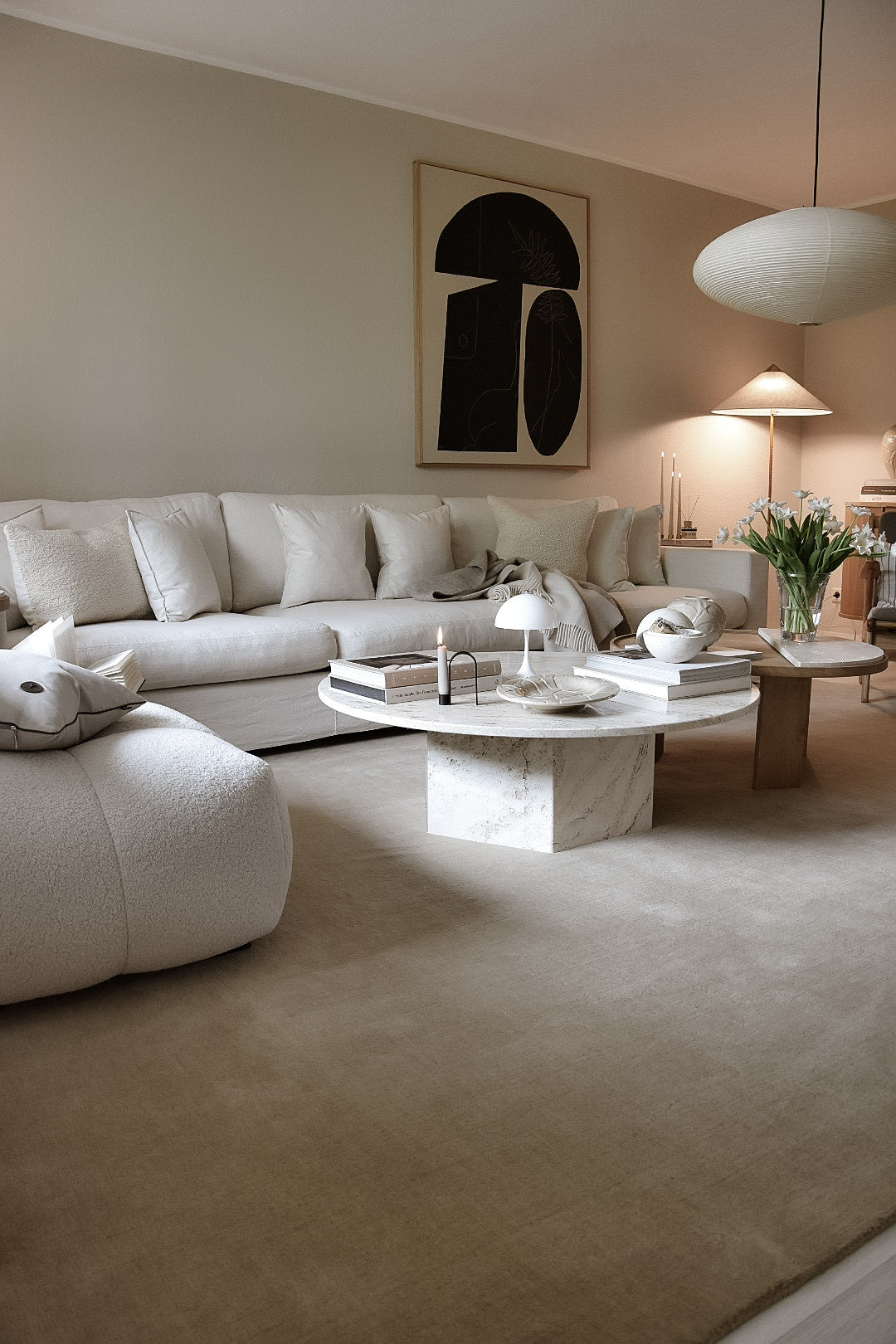 QUIET LUXURY Ullteppe - WHEAT - Håndvevd