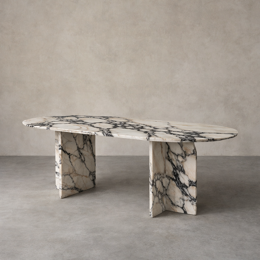 Zyra Dining Table - Calacatta Viola