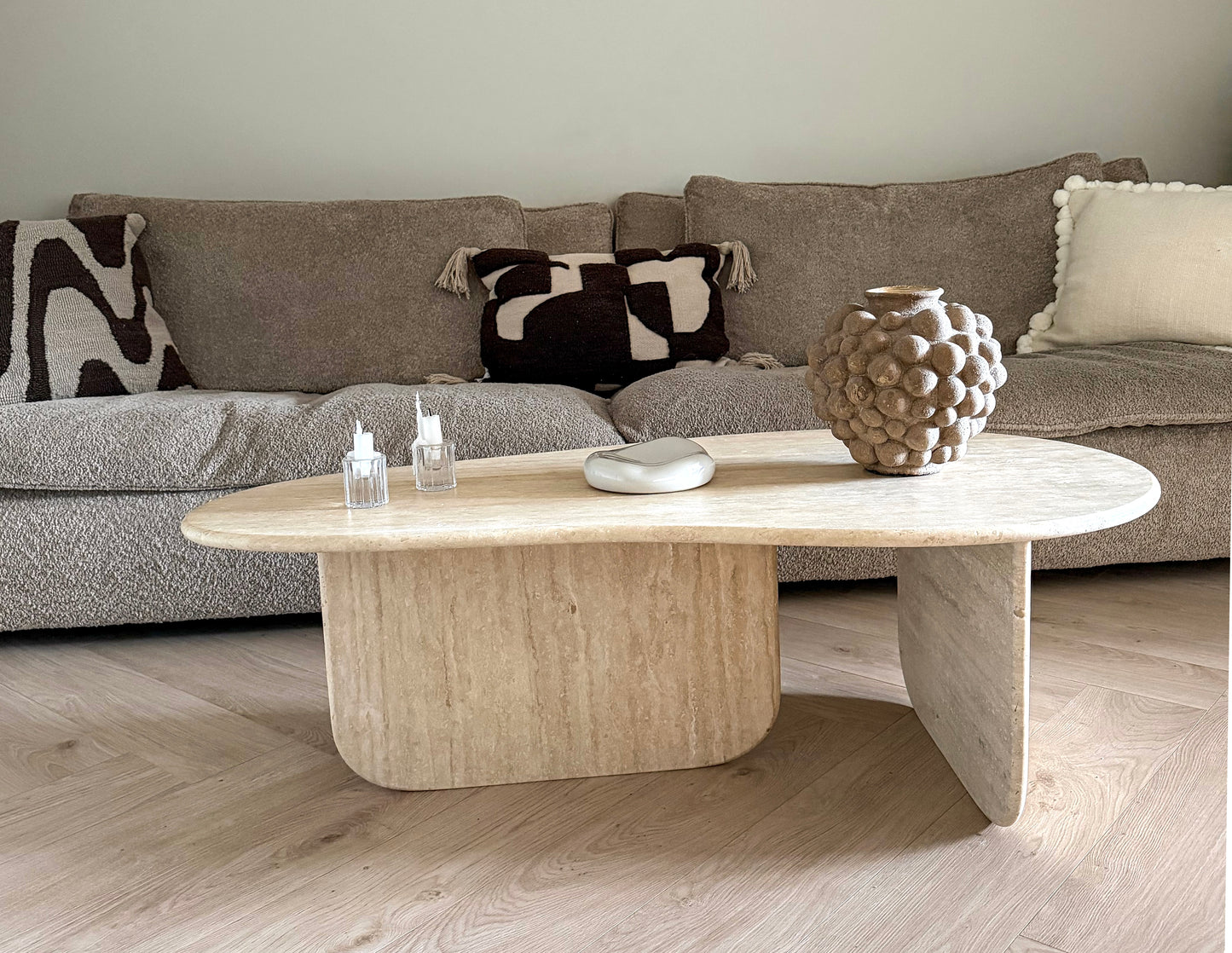 Zaha Coffee Table Beige Travertine
