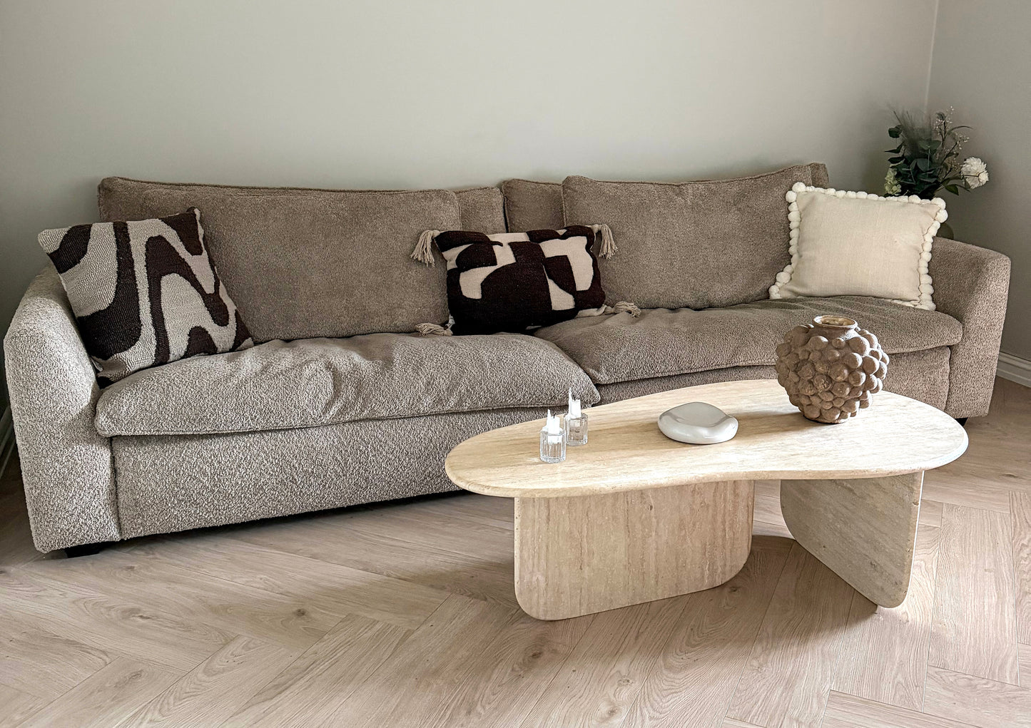 Zaha Coffee Table Beige Travertine