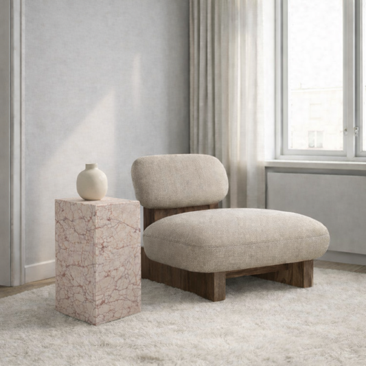 Naya Side Table - Rosalia Pink Marble