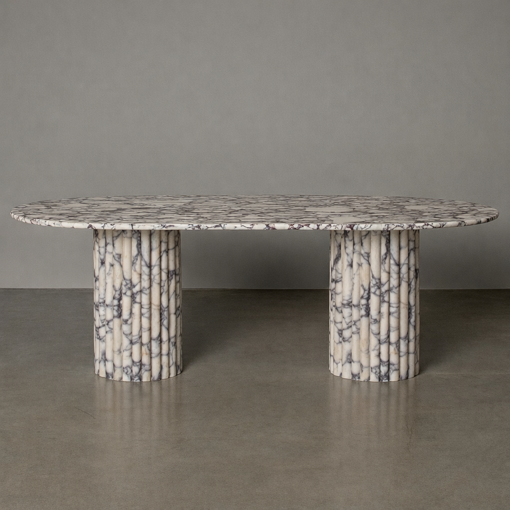 Samara Dining Table - Calacatta Viola Marble