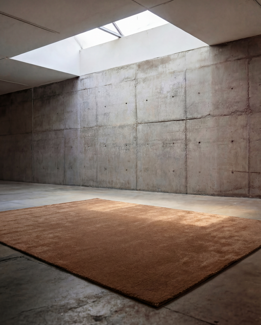 QUIET LUXURY SOLID WOOL RUG - TEDDY - Handwoven